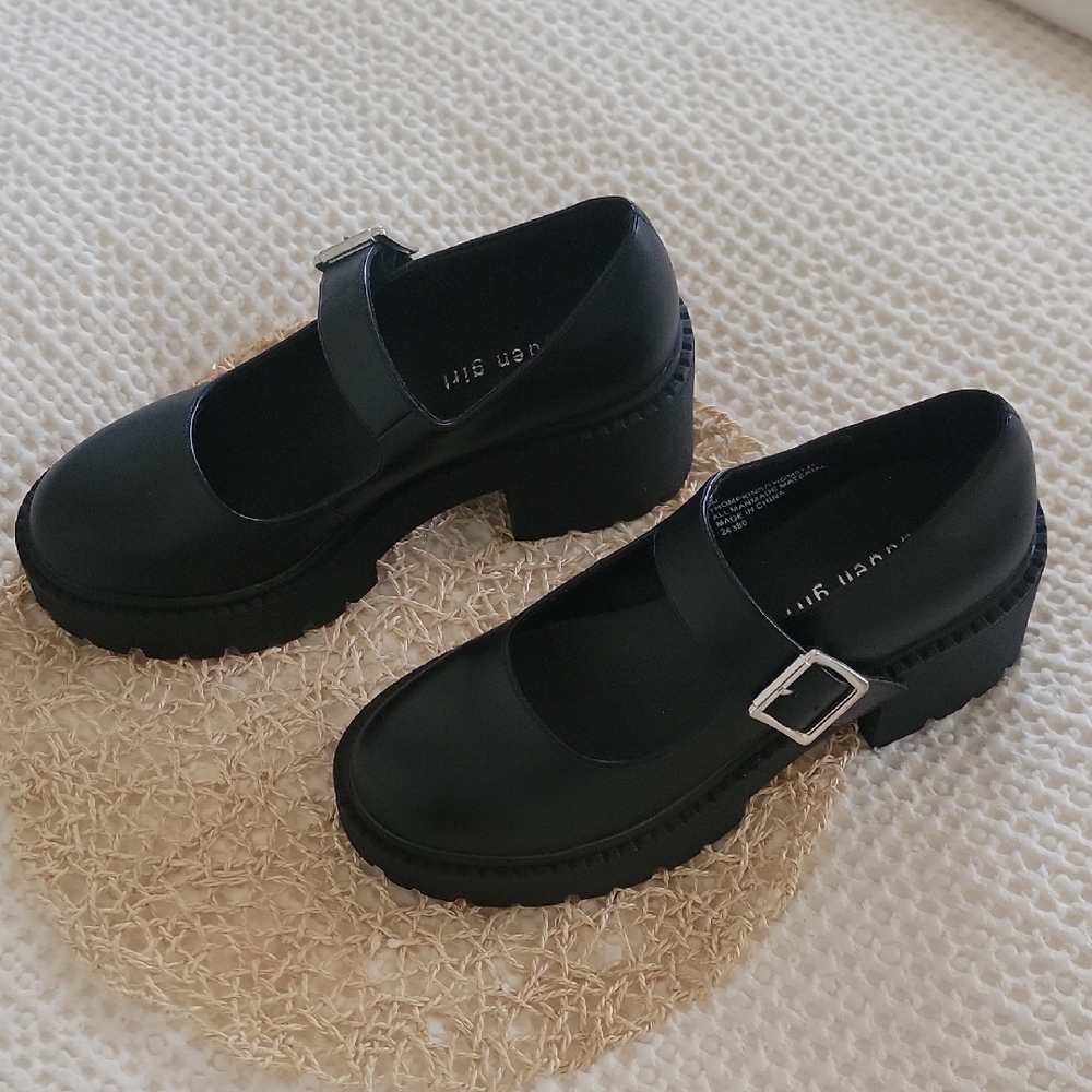 Black Mary Jane Platform Shoes